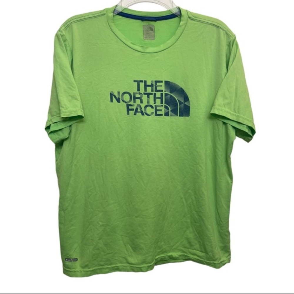 THE NORTH FACE Vapor Wick Performance Graphic  T-Shirt Green Sz Large